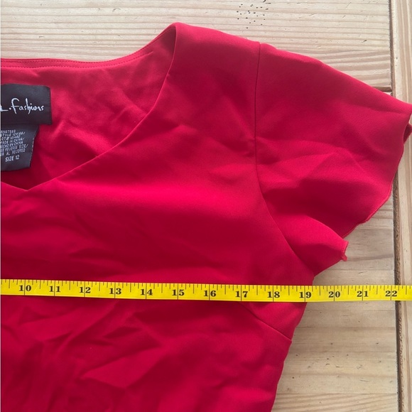 Wrap swing ruffle SL Fashions Scarlet Mini Dress - Picture 3 of 8